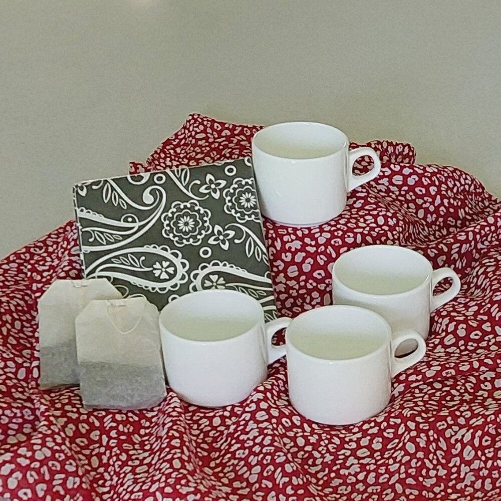 Set of 4 Oneida Bone China B-05 Expresso Mugs